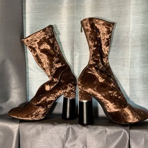 Public Desire Brown Sock Boot